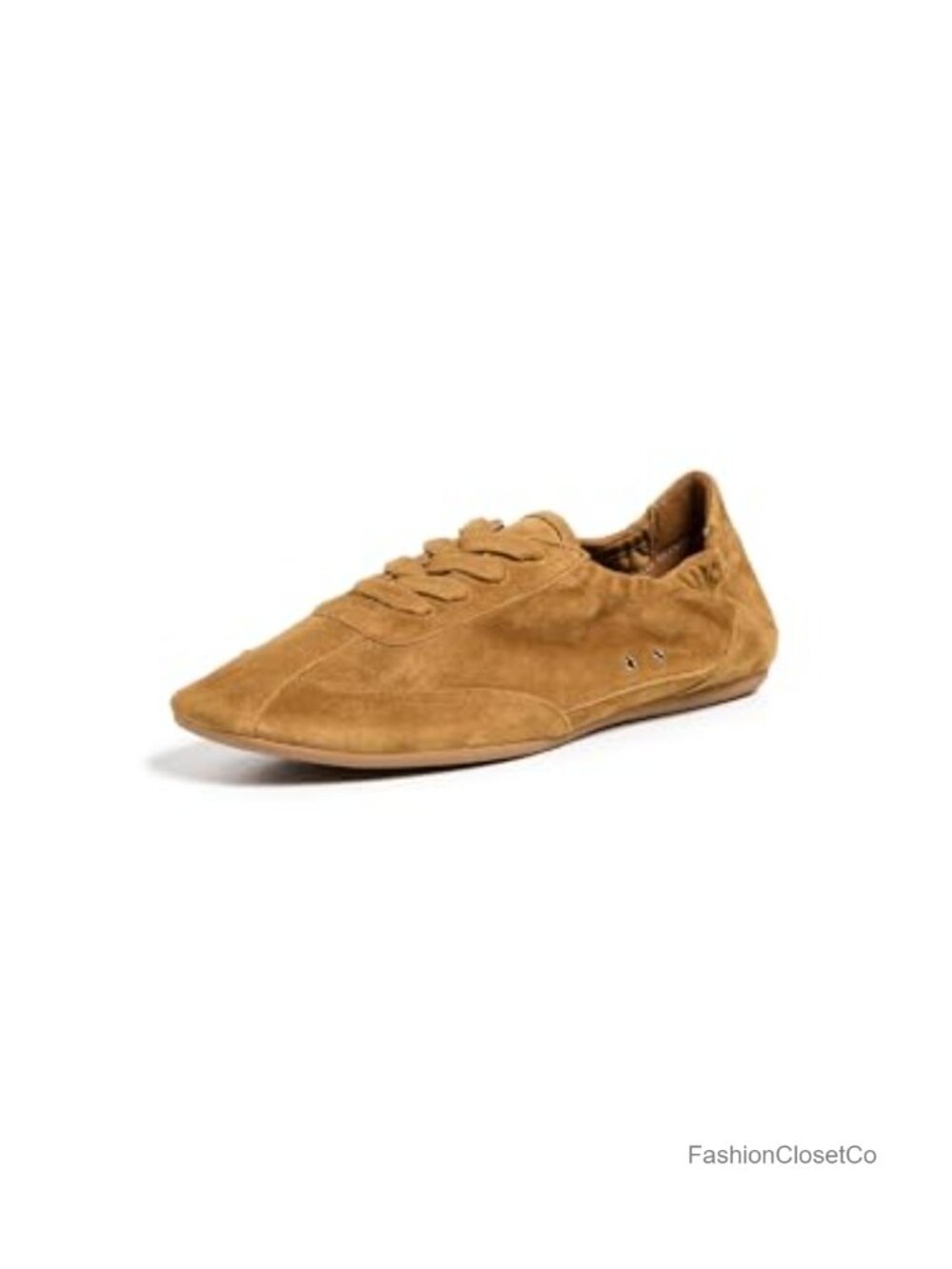 Greta Ballet Sneakers - Suede - Lace-Up - Round Toe - Casual